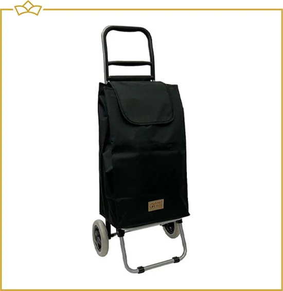 ATTREZZO® Boodschappentrolley – Zwart – Boodschappenwagen