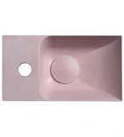 Piccolino Betonnen Toiletfontein 30,8 x 17 cm Kraan Links Roze Mat - Afbeelding 2
