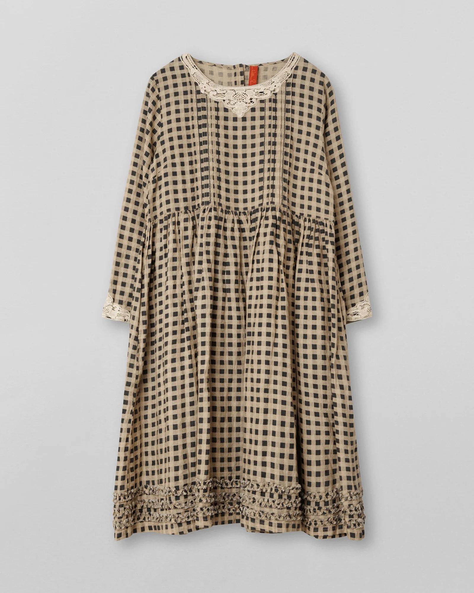 Ewa i Walla Jurk Ada Checked Linen 55772 AW22 Original
