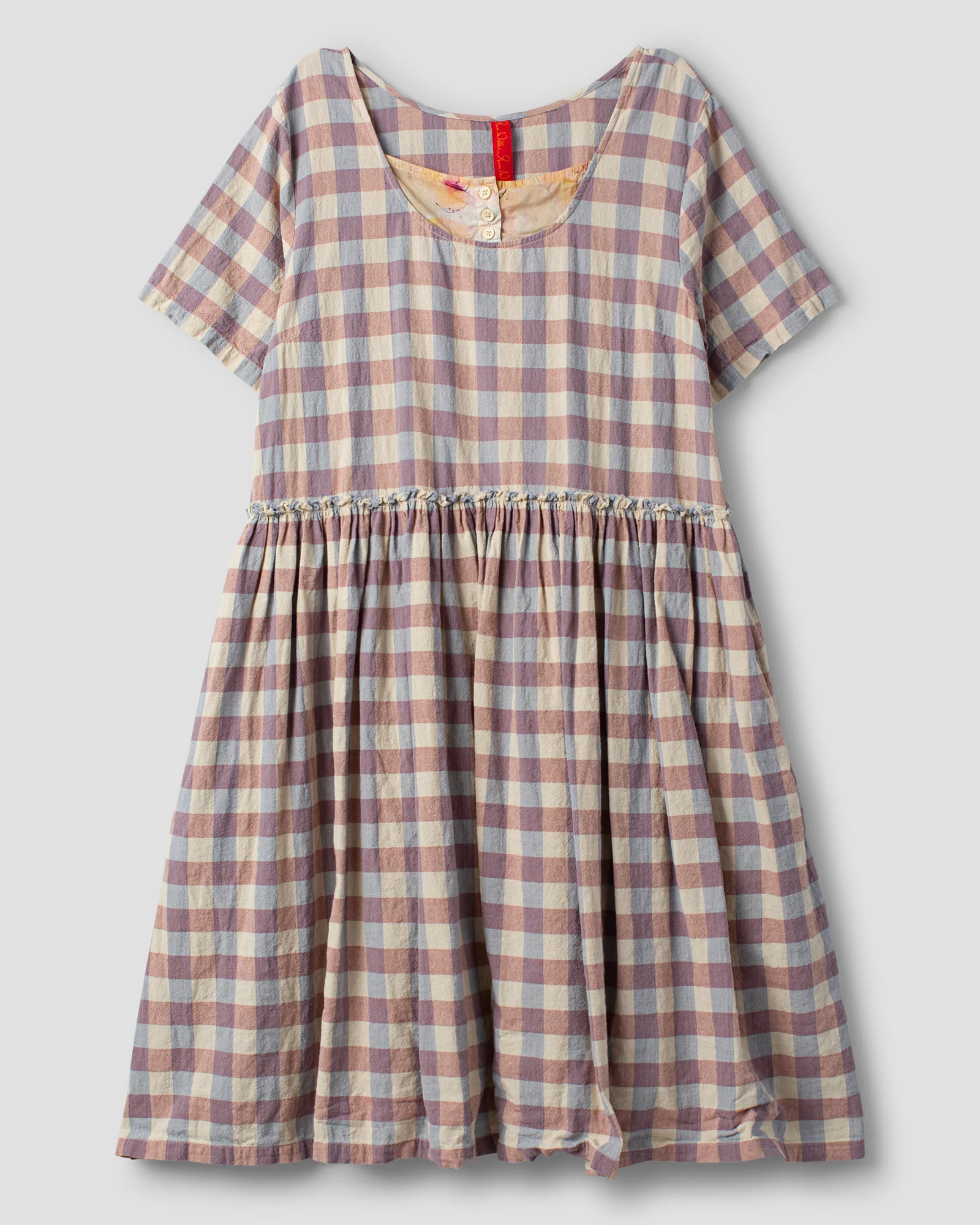 Ewa i Walla dress checked cotton Caroline 55899 SS25 original