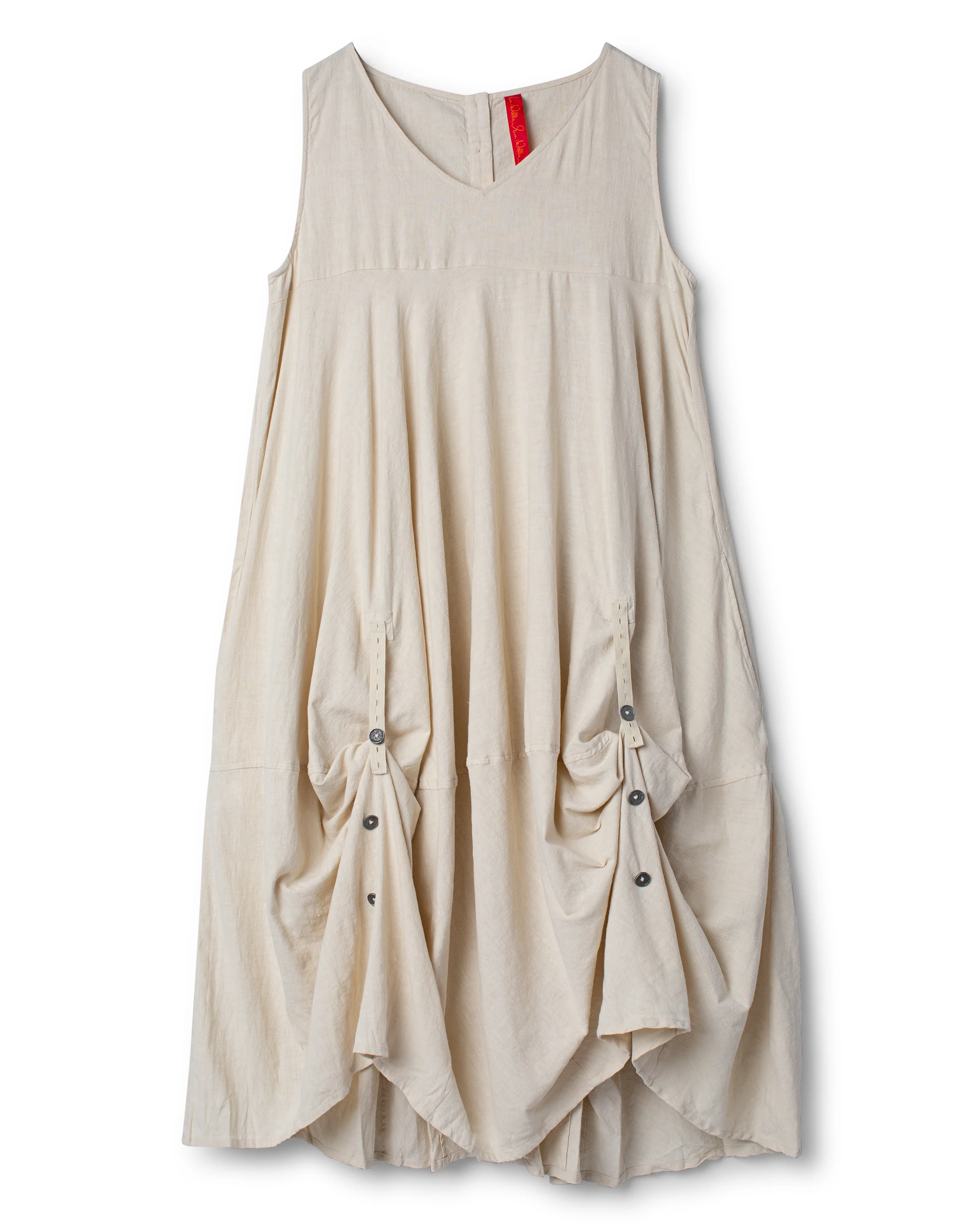Ewa i Walla checked linen Malin 55959 SS26 oat