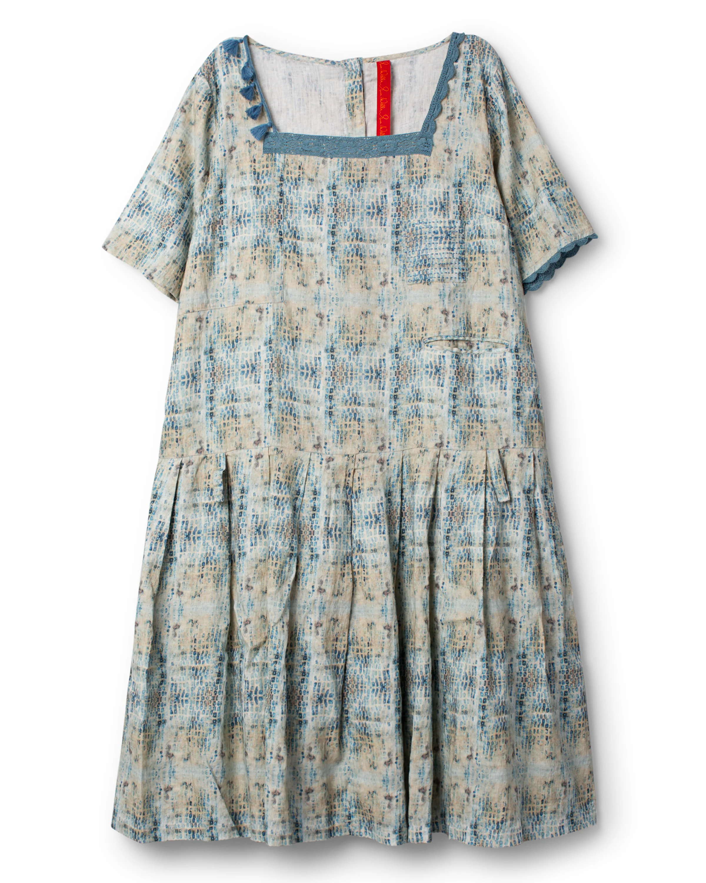 Ewa i Walla checked linen Melina 55960 SS26 blue