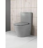 Paco Staand Toiletpot Rimless 38,0x61,0 cm Keramiek Grijs - Afbeelding 2