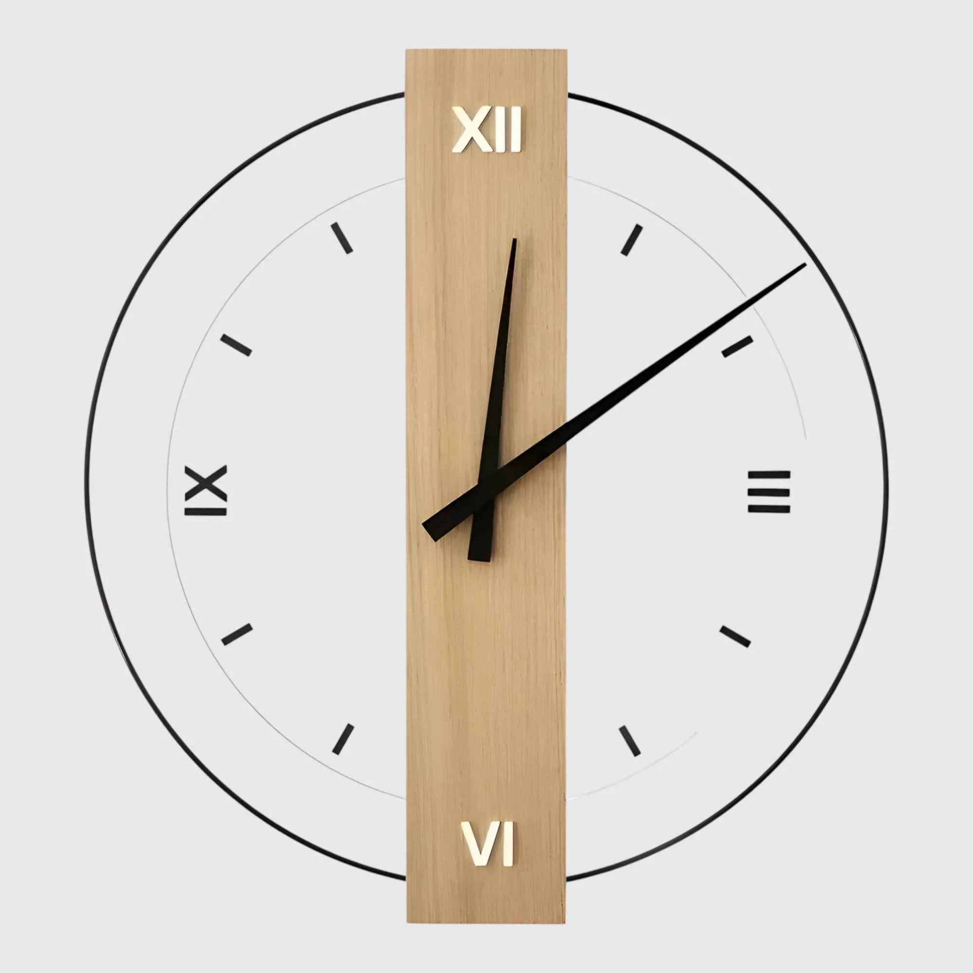 Houten Design Wandklok Woonkameraccessoire