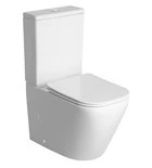 Imala Staande Verhoogde Toiletpot Vortex Rimless 35,5x62,x43 M Wit - Afbeelding 2