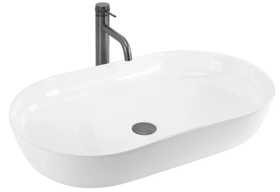 Opzetwastafel Rea Cleo Ovaal Keramiek 70×50 Cm Opzetwastafel Rea Cleo Ovaal Keramiek 70×50 Cm