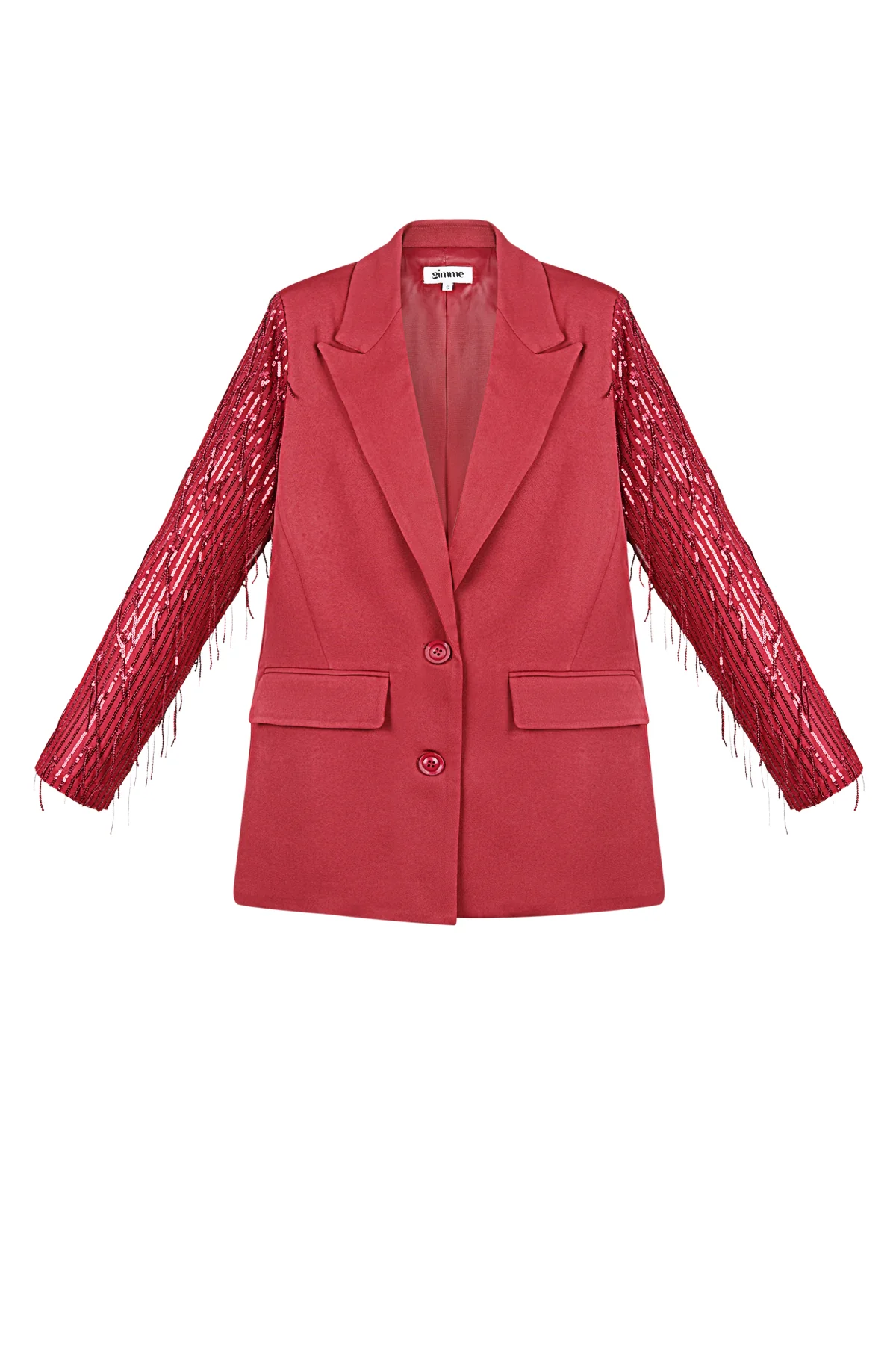 Polyester Vrouwen Jas Met Fransjes Mouw Ontwerp