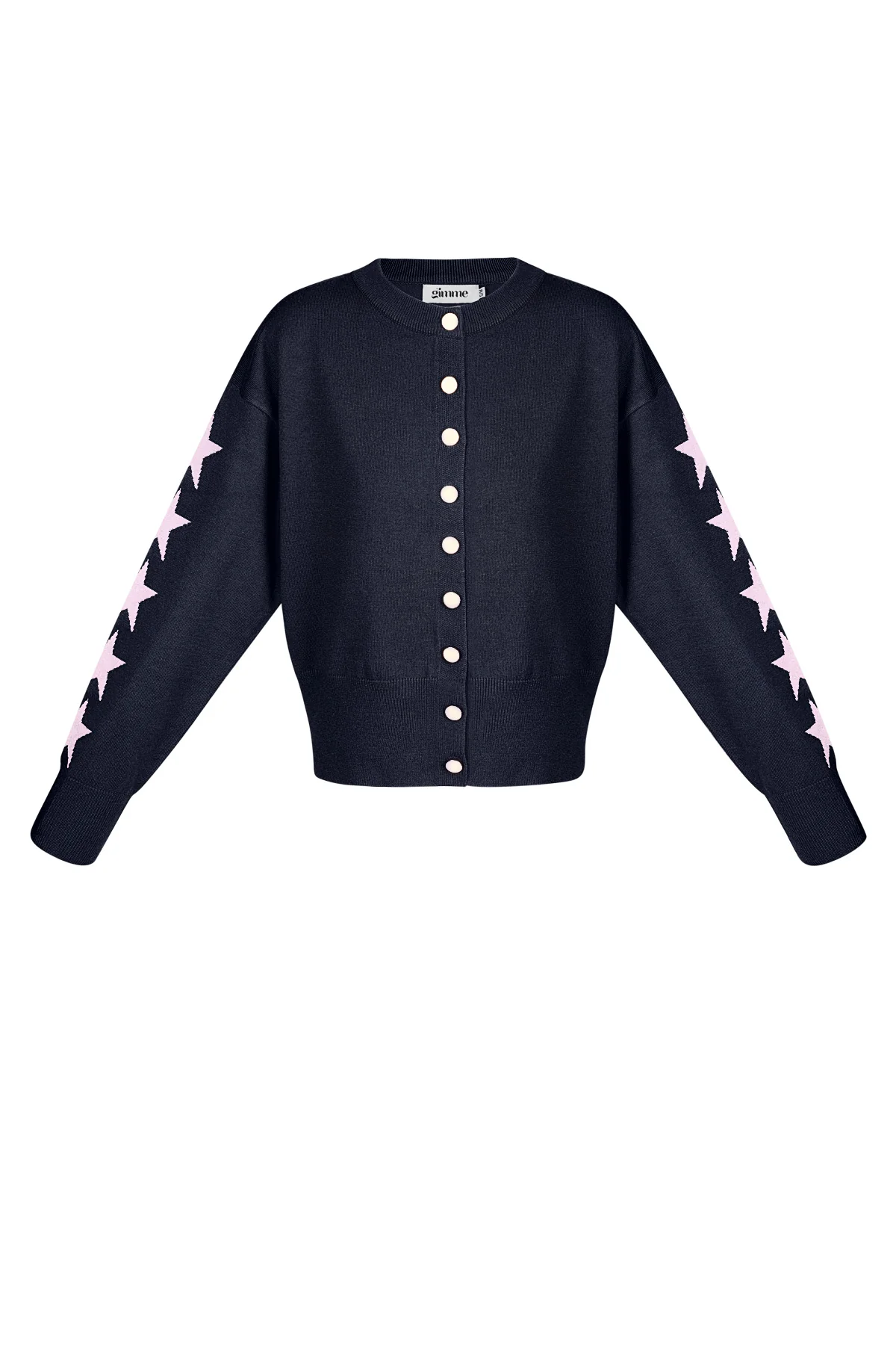 Viscose Gebreide Cardigan Vrouwen Kort Model Sterrenpatroon