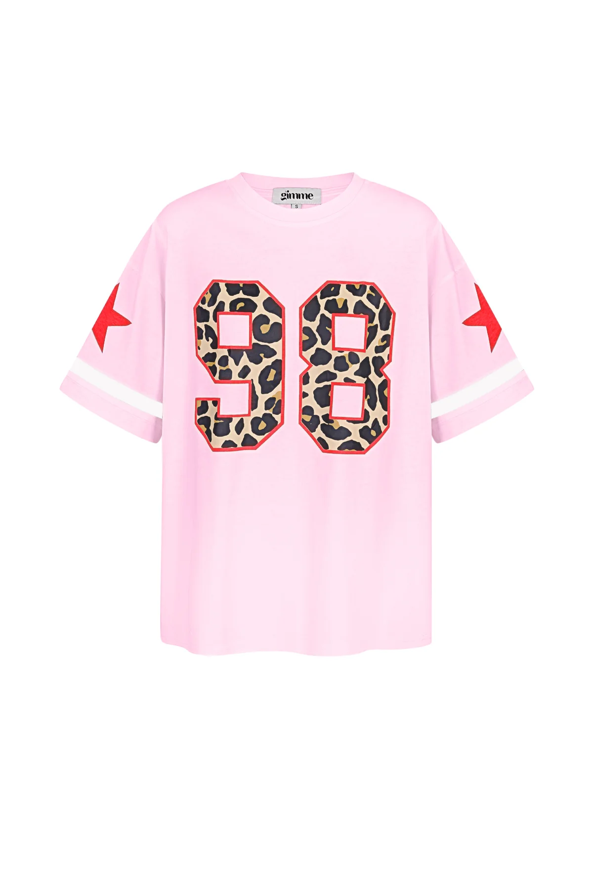 Cotton Vrouwen T-shirt Oversized Luipaardprint Nummer 98