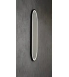 Kaira Ovale Spiegel Met LED Verlichting 120x50 Cm Mat Zwart - Afbeelding 2