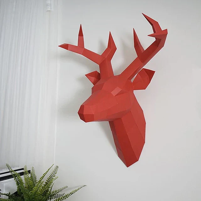 RegalRoe - Antilopenkop Decoratie - Rood - Afbeelding 3