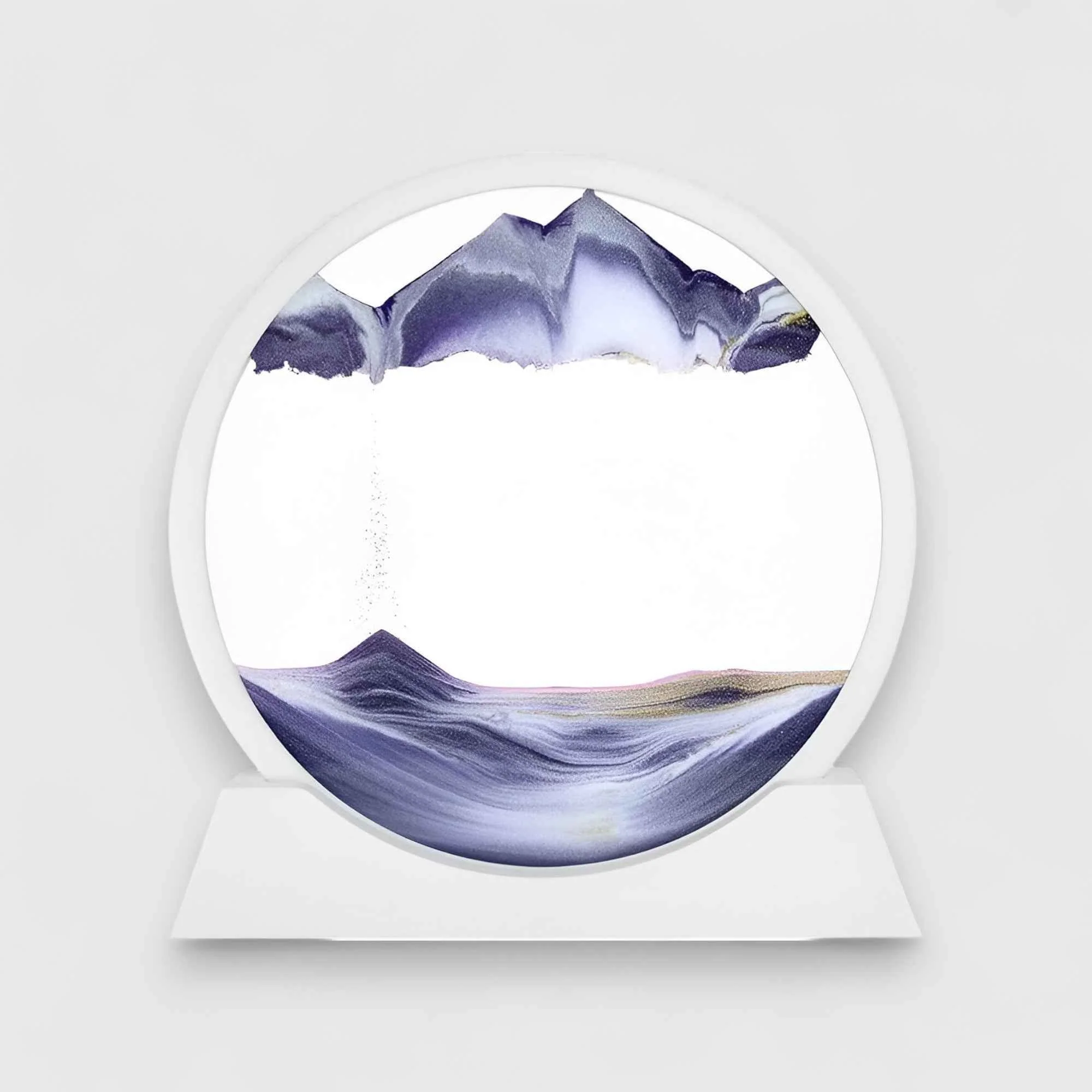 Decoratief 3D Bewegend Zand Schilderij van Glas – Ontspannend Landschap voor Kantoor/Thuis