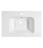 Sapho Meubelwastafel 80x50x15 Cm Gegoten Marmer Wit - Afbeelding 2