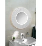 Lumiro Ronde Spiegel Met LED Verlichting 90 Cm mat wit - Afbeelding 2