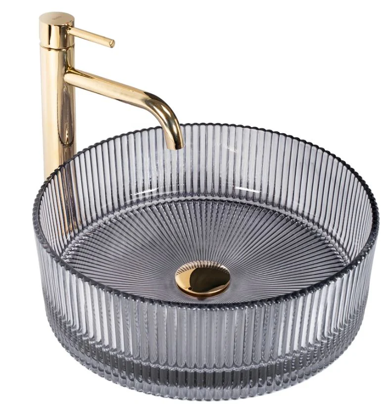 Opzetwastafel Rea Ingrid Rond Keramiek 35×36 Cm Grijs Opzetwastafel Rea Ingrid Rond Keramiek 35×36 Cm Grijs