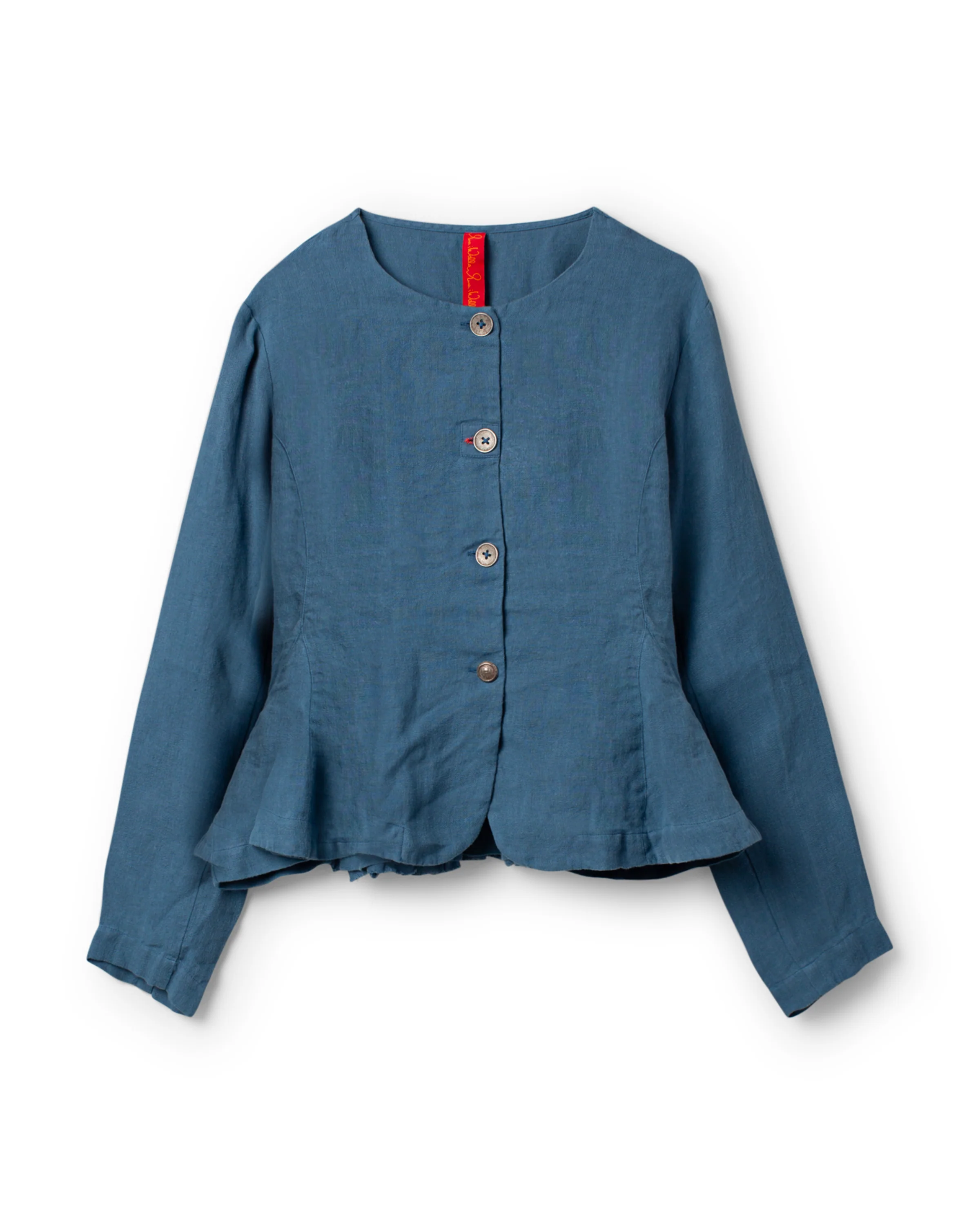 Ewa i Walla jas checked linen Lucy 66781 SS26 blue