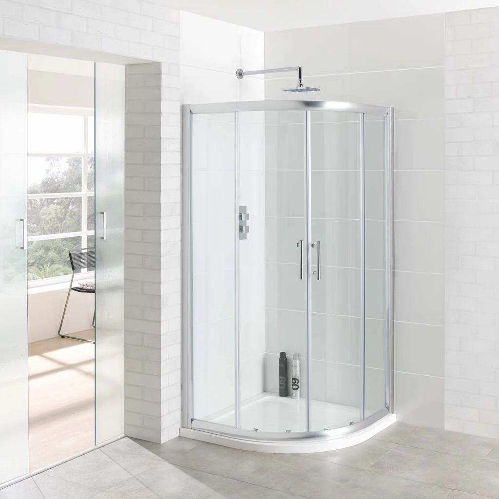 Eastbrook Vantage kwartronde douchecabine 90 x 90 x 185 cm – chroom
