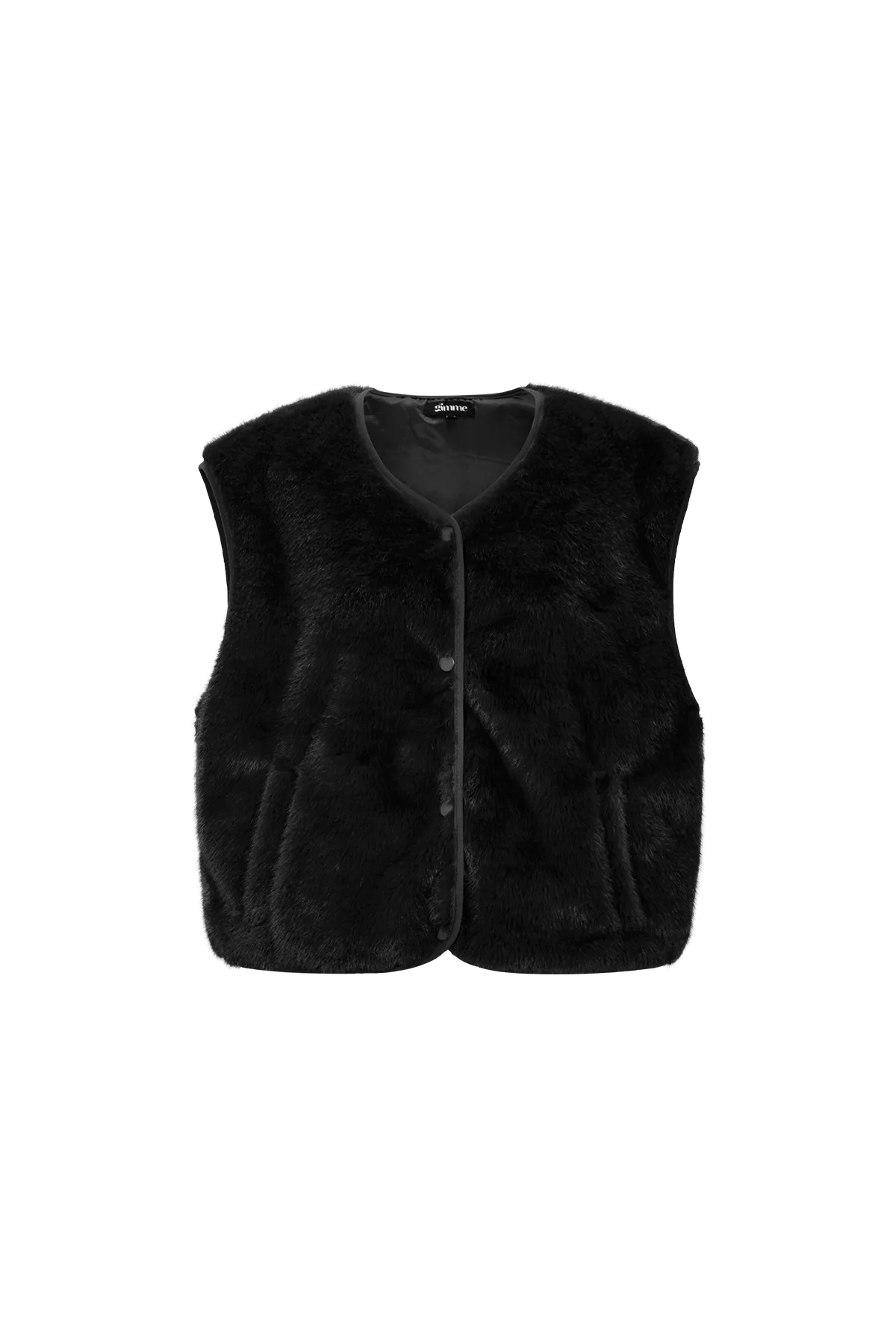 Mouwloos vest van imitatiebont Mouwloos vest van imitatiebont