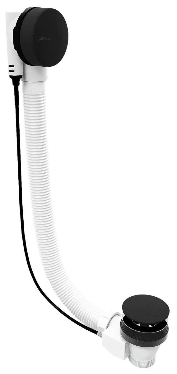 Polysan Afvoerplug (L) 1200 mm Met Plug 72 mm Mat Zwart