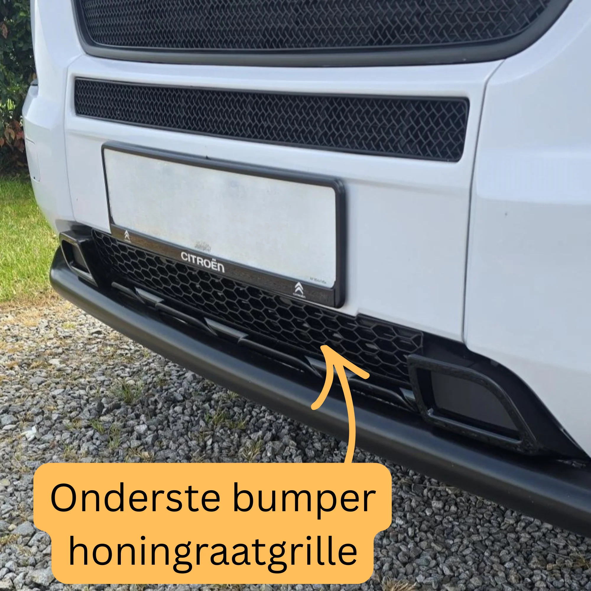 Citroen Jumper onderste bumper honingraatgrille – glanzend zwart