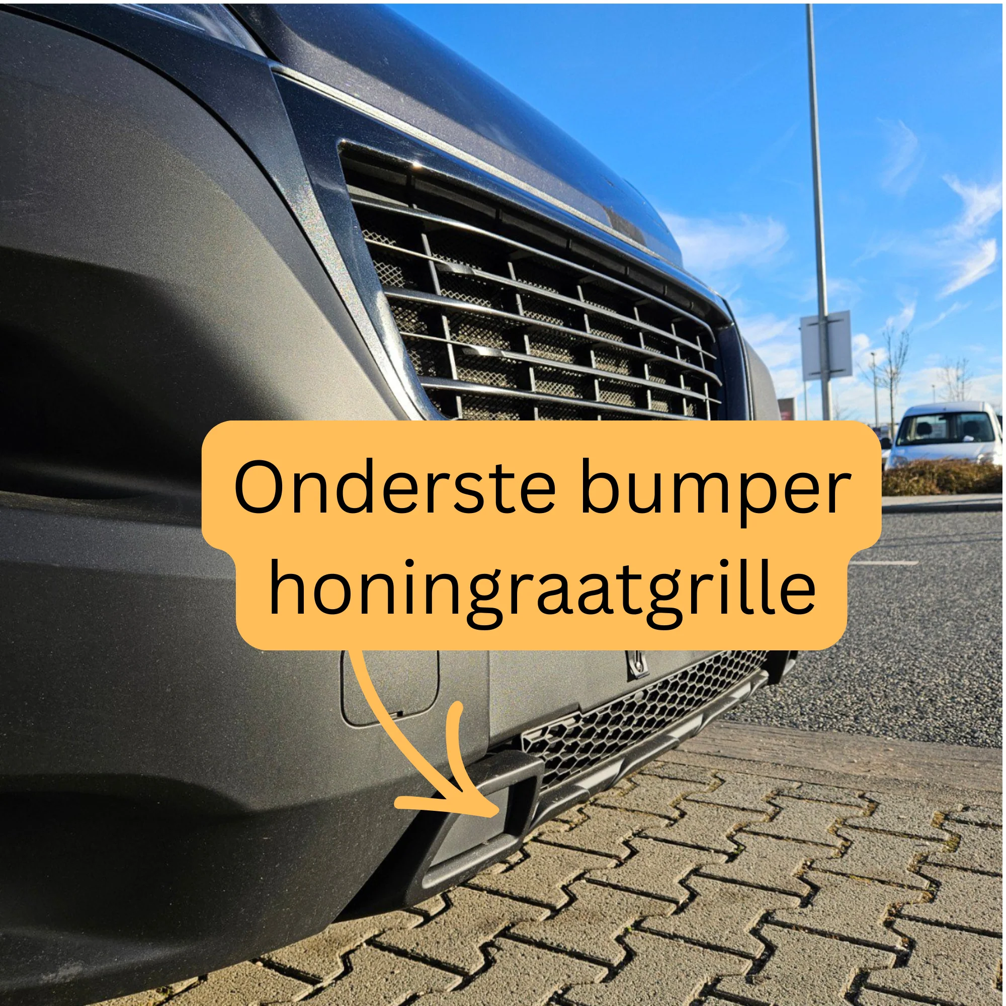 Citroen Jumper Onderste Bumper Honingraatgrille – Matt Zwart