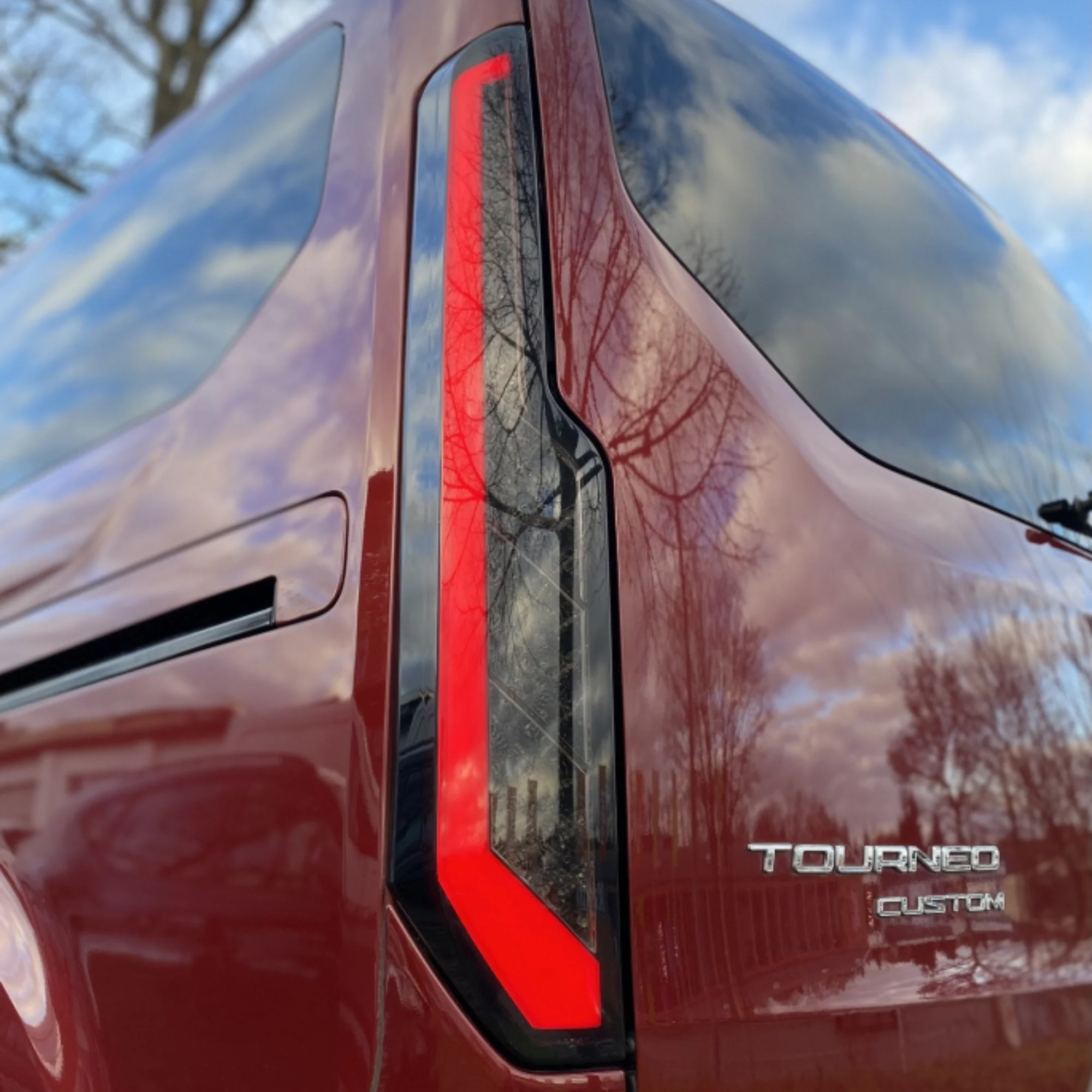 LED-achterlichten voor Transit Custom MK1 – Sequentiële richtingaanwijzers met getinte lenzen