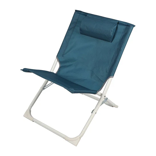 ATTREZZO® Strandstoel – Opvouwbaar – Vouwstoel – Blauw – Ideaal voor op het strand!