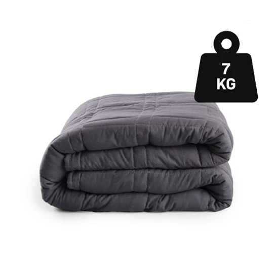 ATTREZZO® Verzwaringsdeken 7 KG – 150×200 cm – Weighted Blanket – Zwaartedeken eenpersoons – Verzwaringsdekens te gebruiken met eigen dekbedovertrek – Verzwaarde deken 1 persoons – Gewichtsdeken