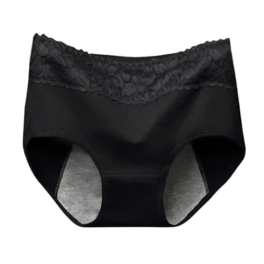ATTREZZO® Menstruatie ondergoed – slip – maat S/M – Zwart