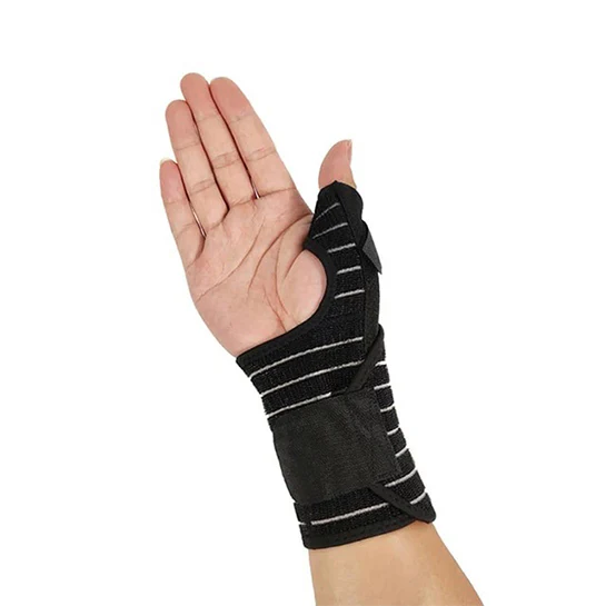 ATTREZZO® Polsbrace Rechts – Pols Brace – Zwart – Met Klittenband – Met Stalen Balein