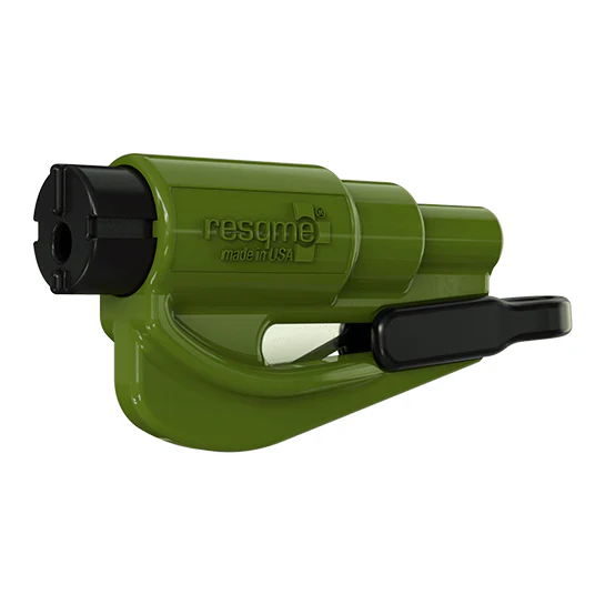 ResQme® Noodhamer – Sleutelhanger – Origineel – Reddingshamer – Auto Hamer – Leger Groen