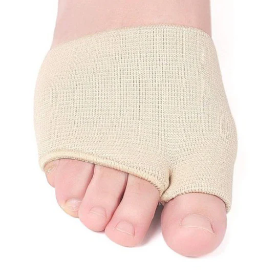 ATTREZZO® Voorvoetkussen met softgel – dempende inlegzool voor de voorvoet – Beige – maat L (schoenmaat 43-46)