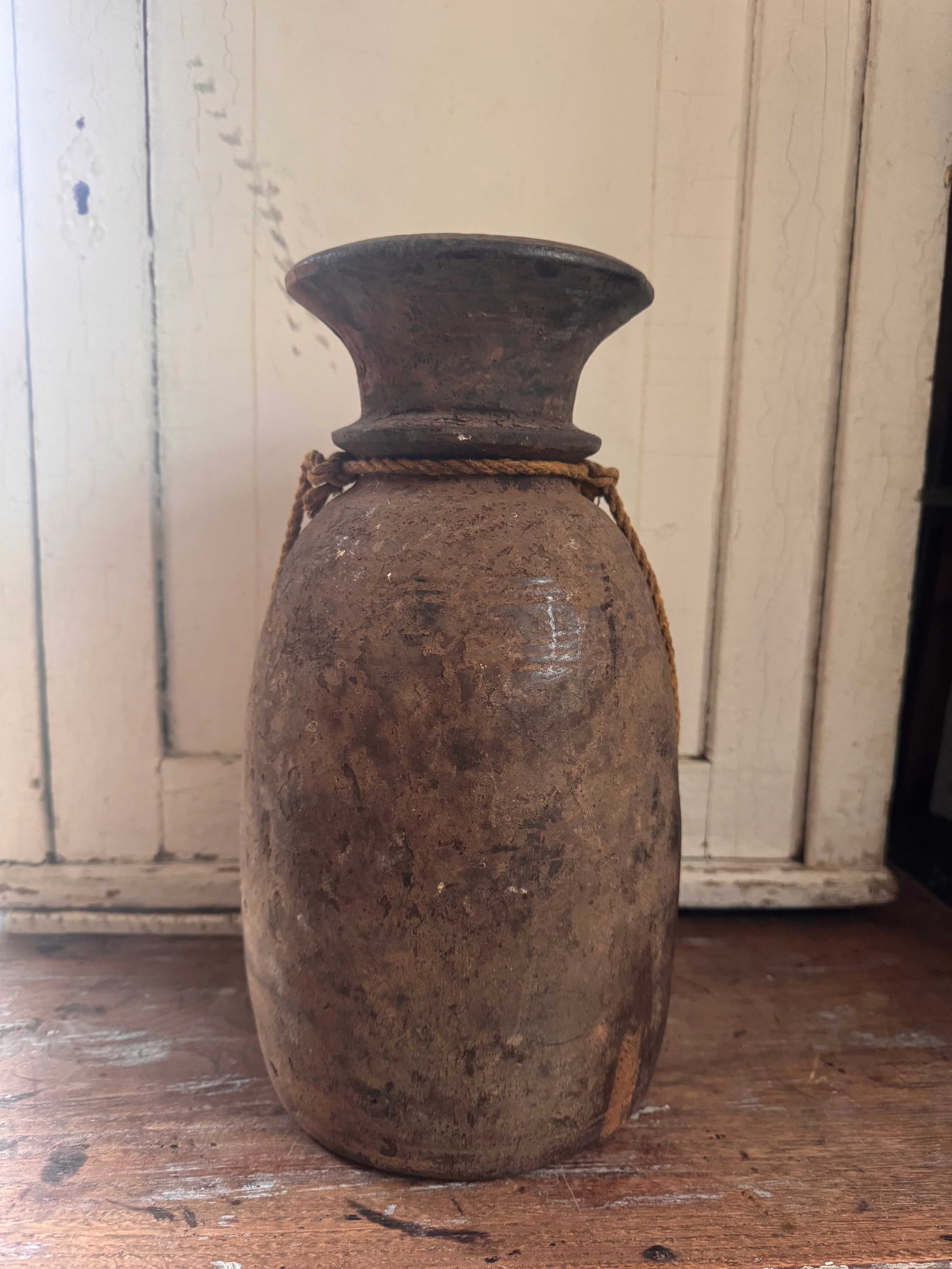 Nepalese vaas hout M natuur