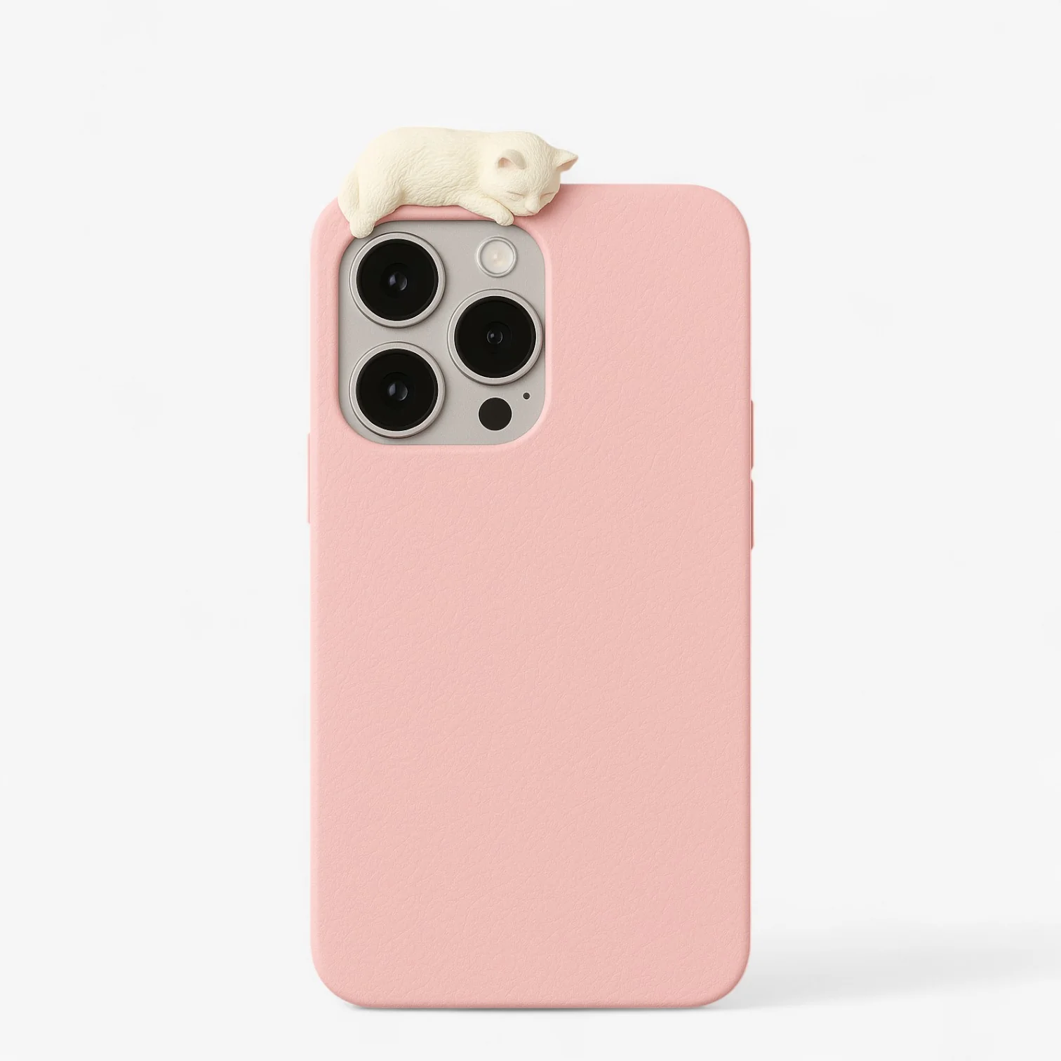 3D-cartoonkat iPhone-hoesje – Schattige Bescherming met Zacht Comfort