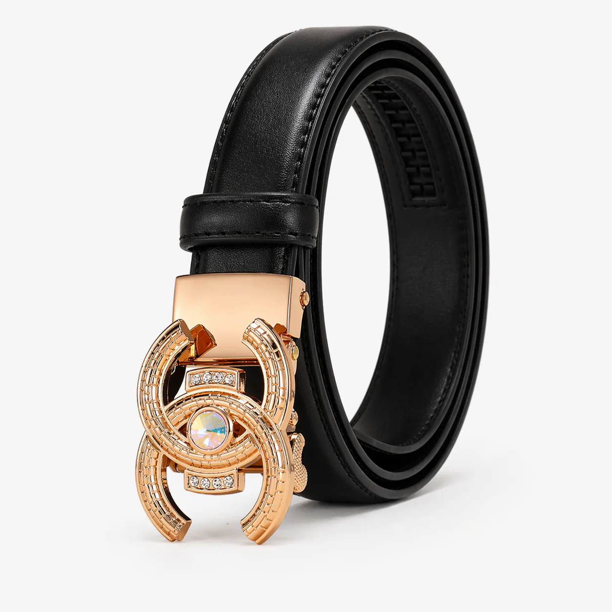 Damesriem van Echt Zwart Leer – Luxe en Elegantie, Perfecte Pasvorm