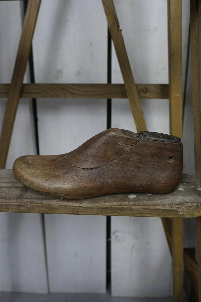 Oude houten schoenmakers model