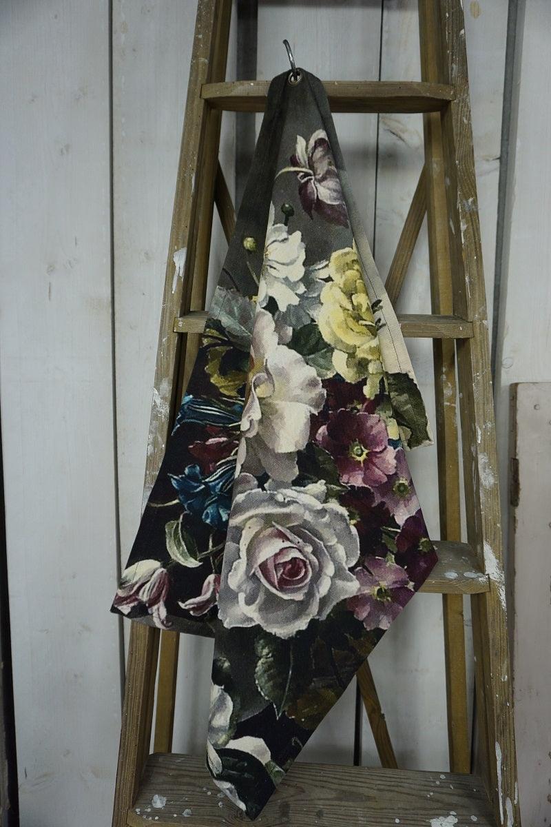 Theedoek met Bloemenmotief Roze