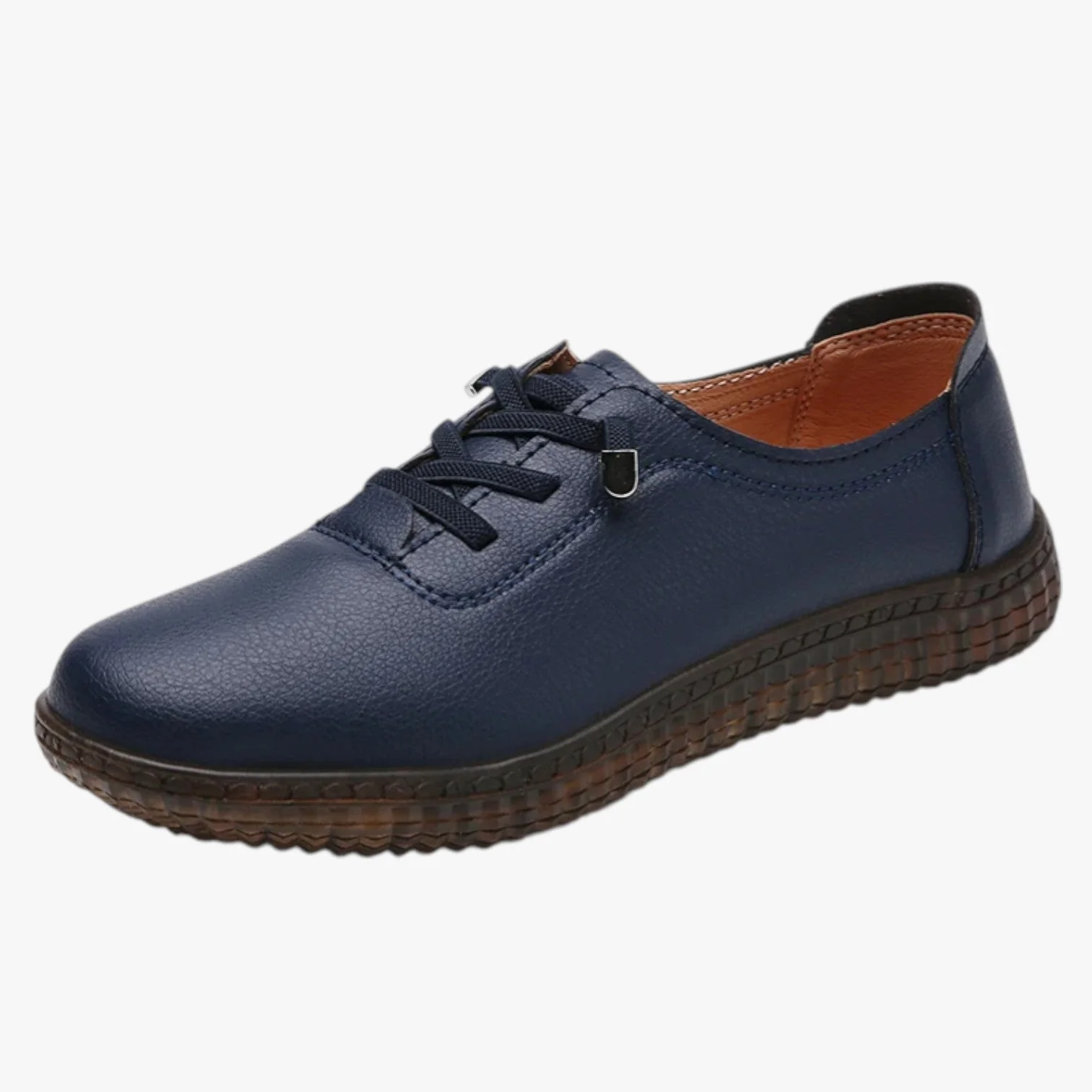 Dames Blauwe Leren Ademende Zomer Sneakers – Comfortabel & Lichtgewicht