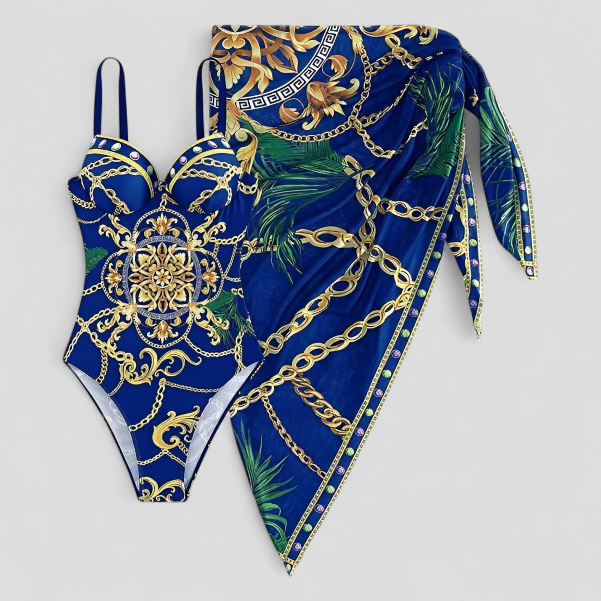 Dames Elegant Badpak met Comfortabele Pasvorm - Blauw