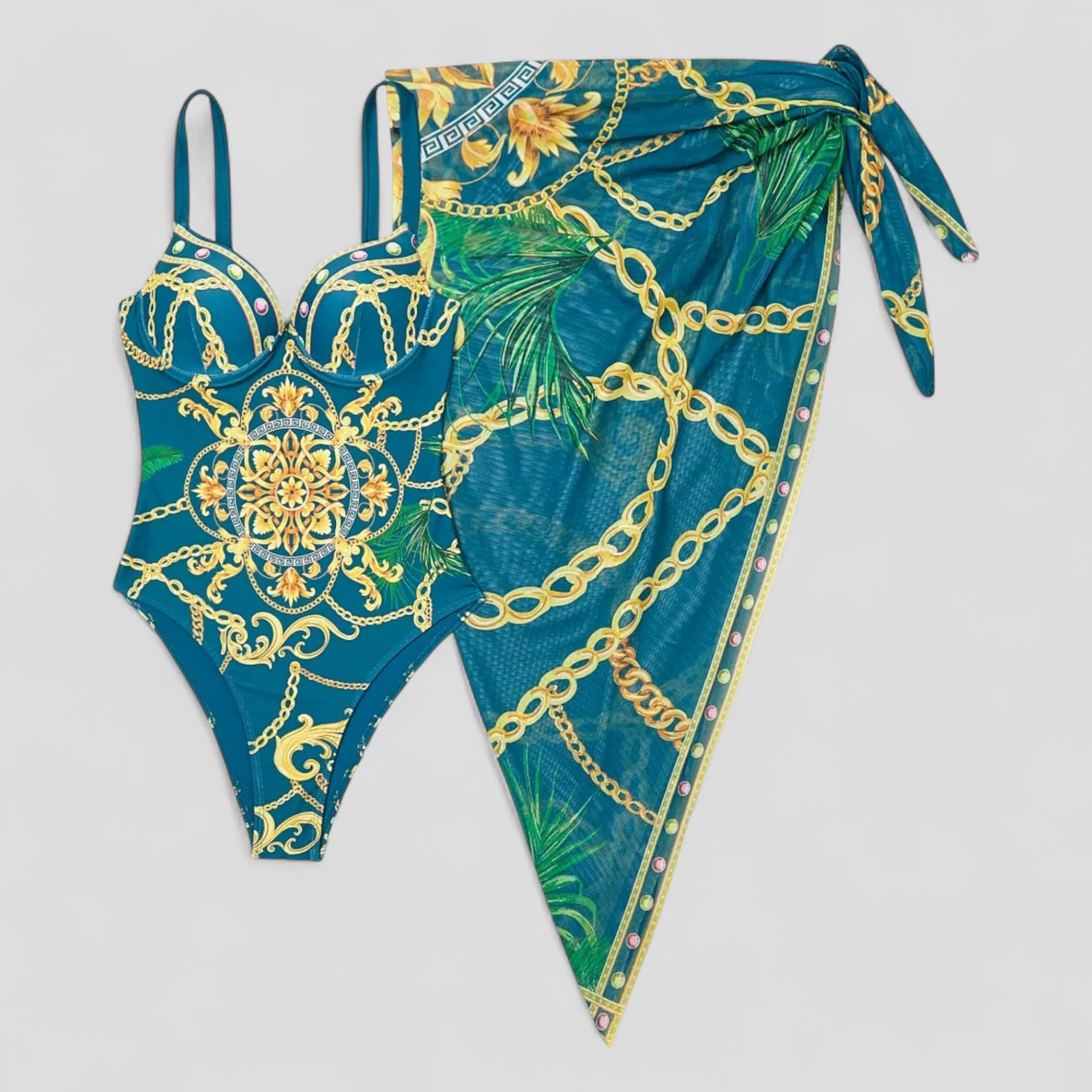 Dames Elegant Badpak met Comfortabele Pasvorm - Blauw - Afbeelding 3