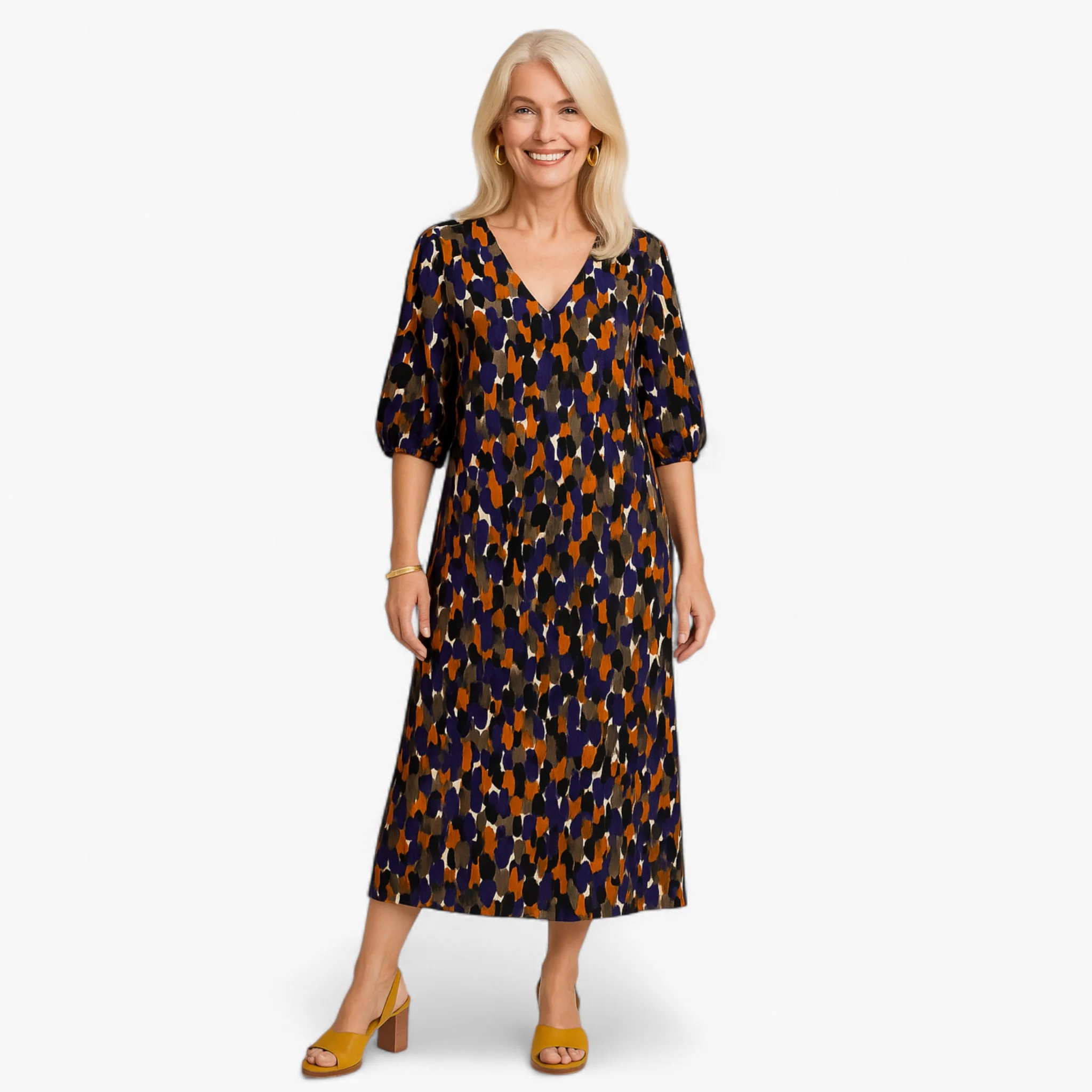 Maxi Jurk Dames - Elegante Lange Vintage - Afbeelding 2