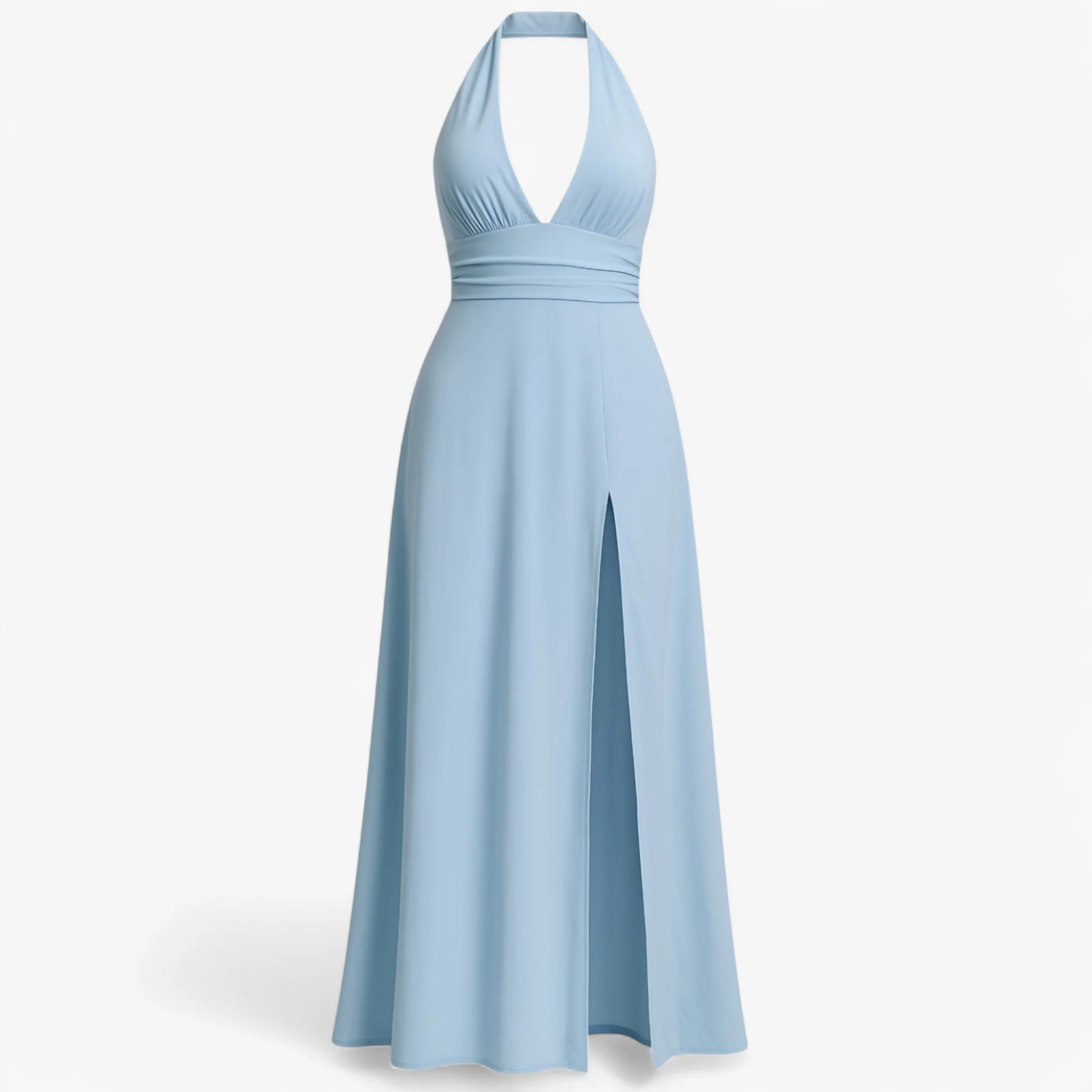 Dames Zomerjurk Blauw – Elegante Mouwloze Jurk voor Vrouwen