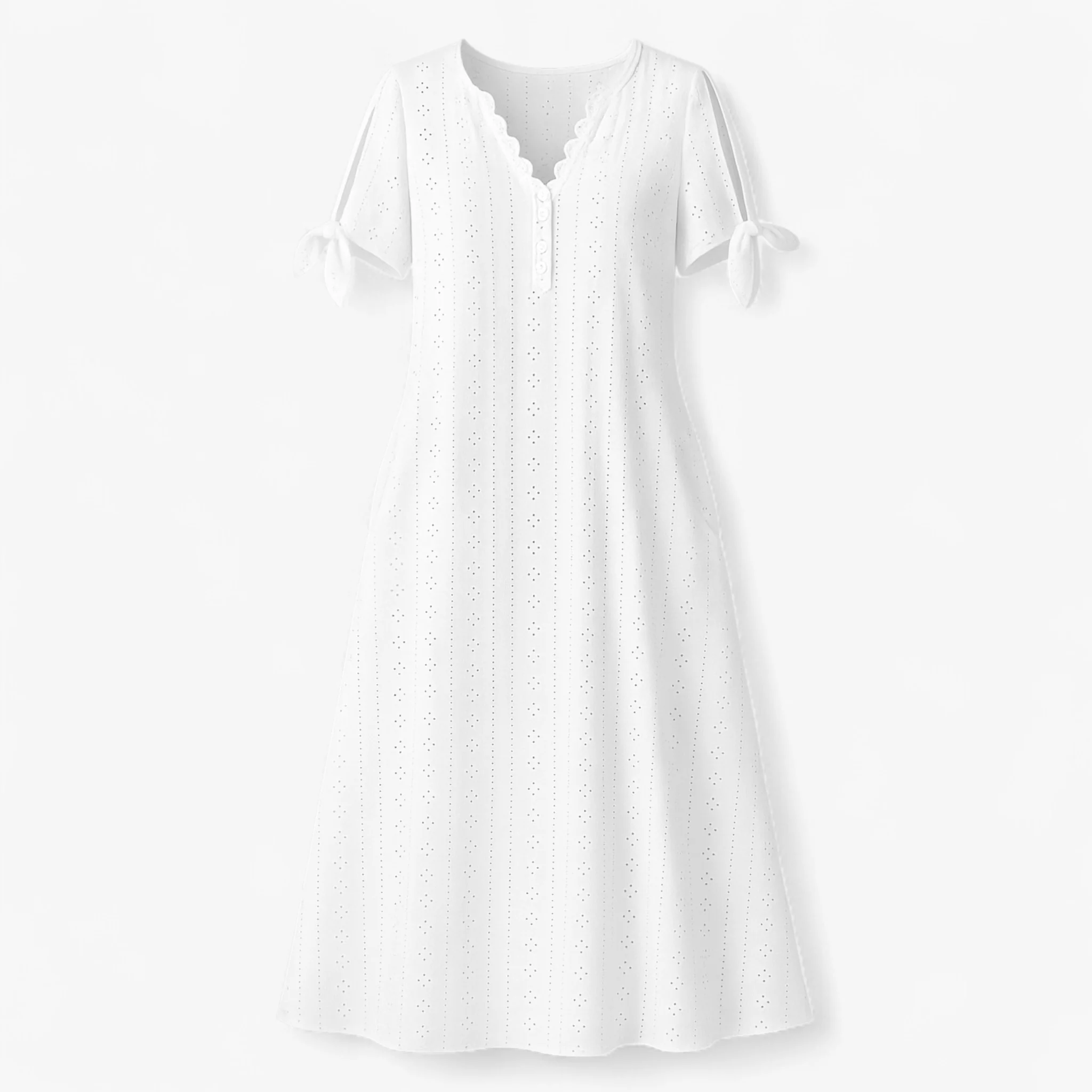 Dames Jurken Zomer V-hals Elegant – Wit