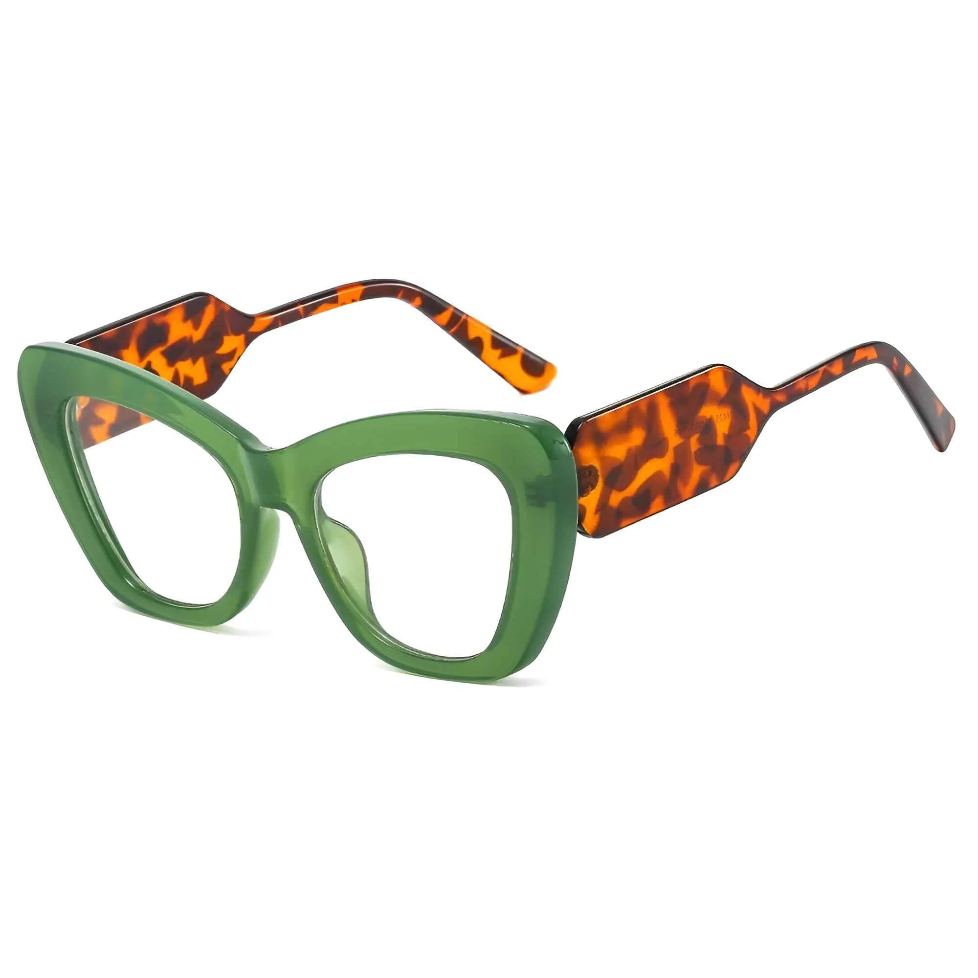 Dames Oversized Cat Eye Zonnebril met UV400 Bescherming - Bloemen Grijs - Afbeelding 3