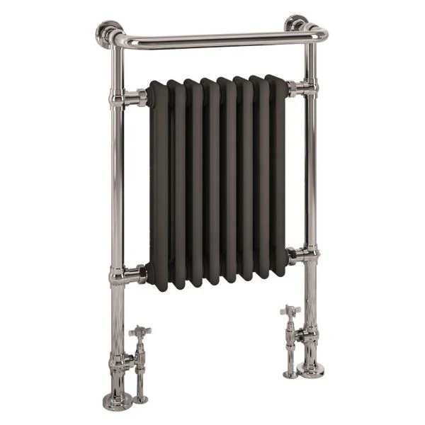 Isbourne Retro Handdoekradiator 94 x 60 cm Chroom / Mat Antraciet – 524W