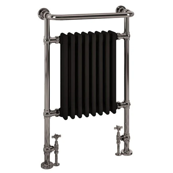 Isbourne Retro Handdoekradiator 94 x 60 cm Chroom / Mat Zwart – 524W