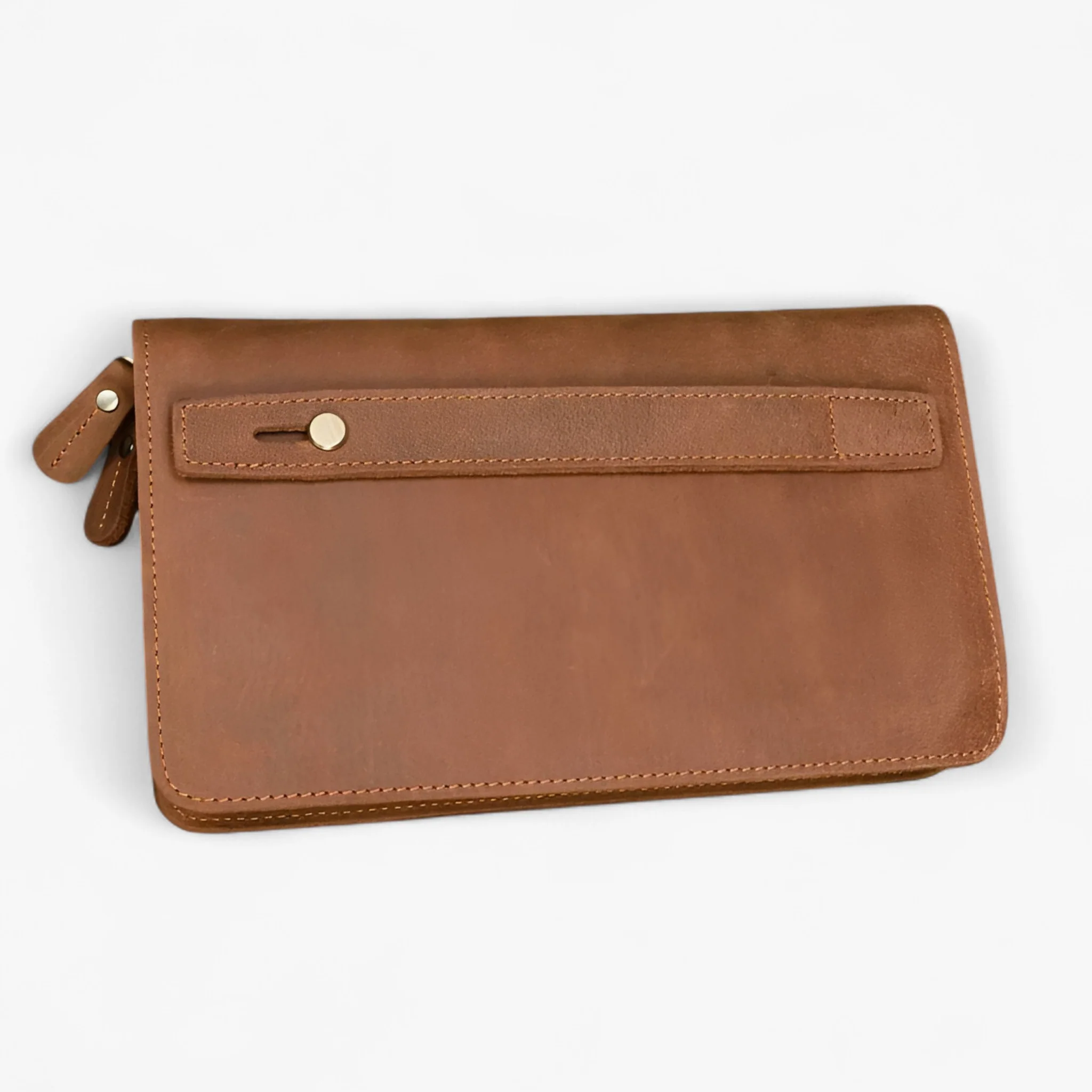 Clutch Heren Bruin – Stijlvolle Lange Leer
