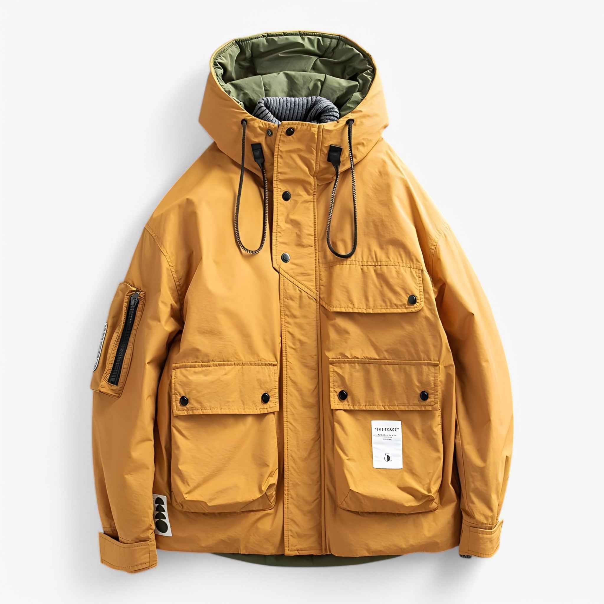 Heren Winterjas Parka – Oranje