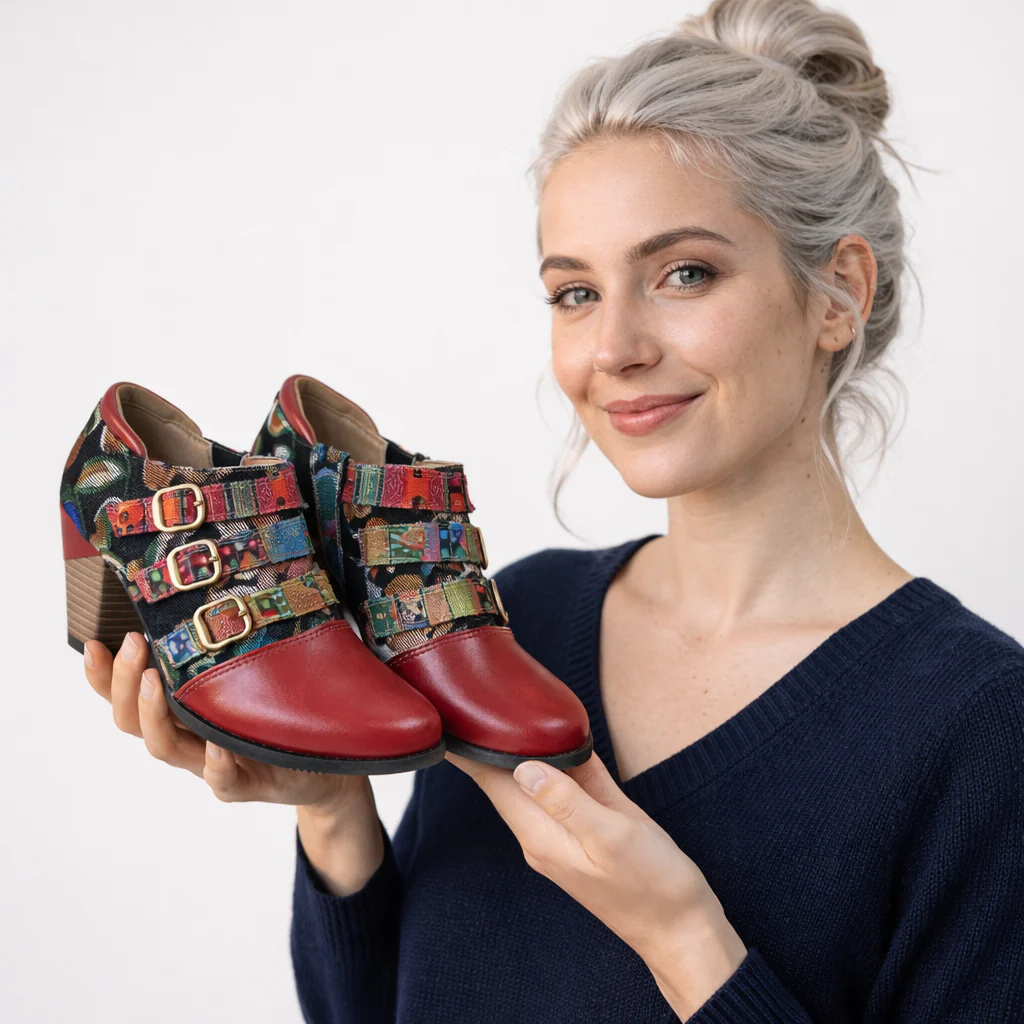 Laarzen Dames Boho Korte Leder – Premium Kwaliteit