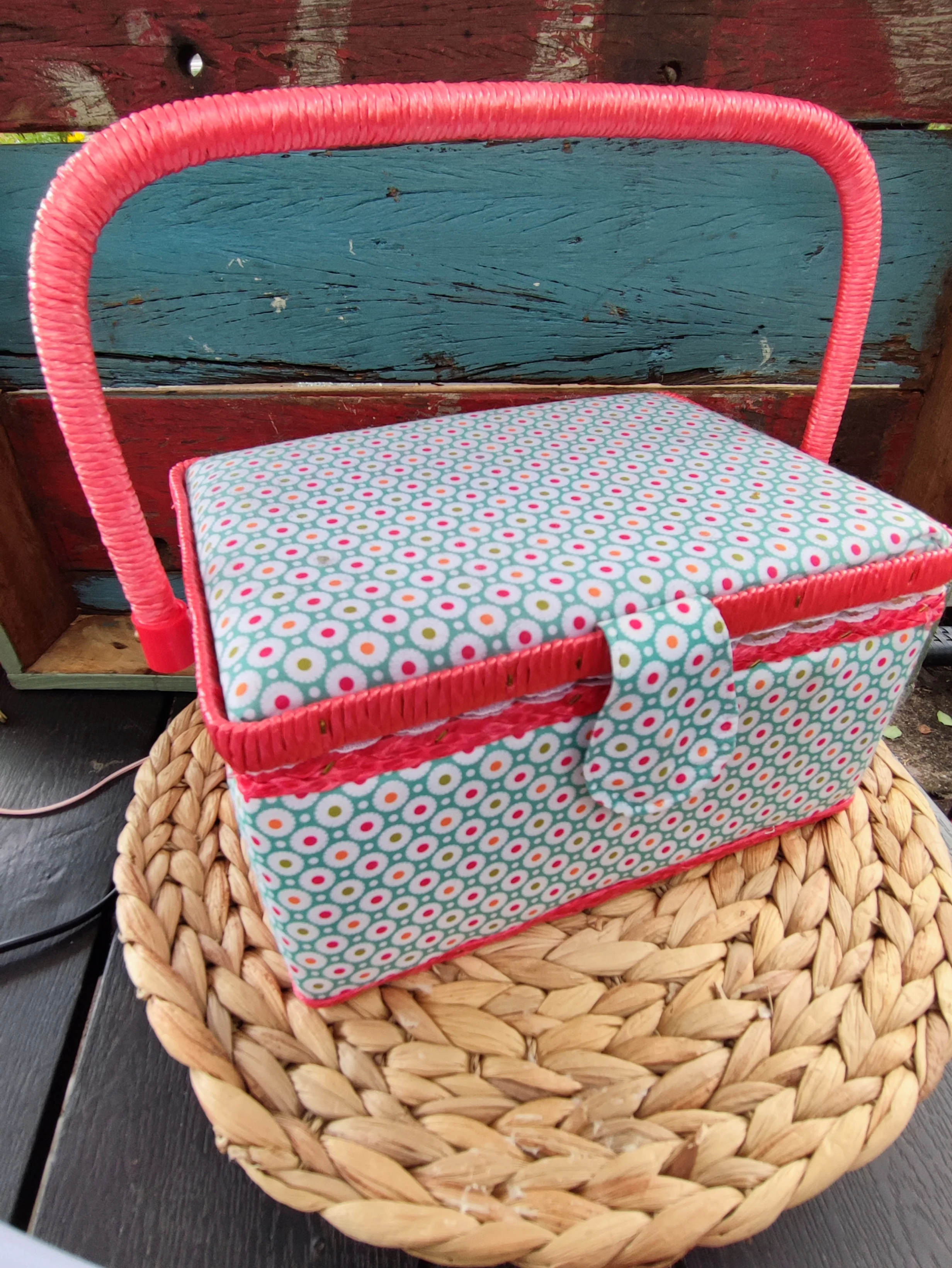 naaidoos stippen, roze handle naaidoos stippen, roze handle
